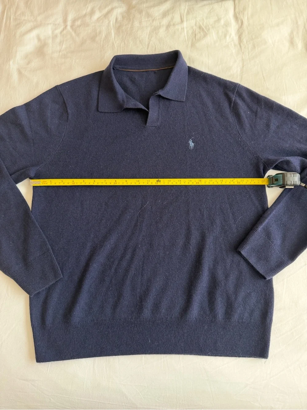 Ralph Lauren Dark Navy Long-Sleeve Polo Sweater